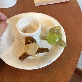 Kẹp tóc cỡ nhỏ hình trái tim cho nữ, phong cách dịu dàng RABBI