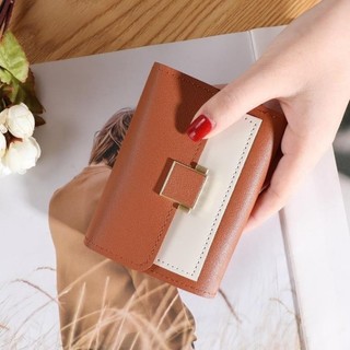 Ví mini đựng tiền, đựng thẻ dáng gập cho nữ nhiều ngăn RABBI