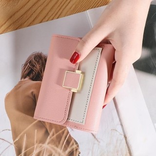 Ví mini đựng tiền, đựng thẻ dáng gập cho nữ nhiều ngăn RABBI