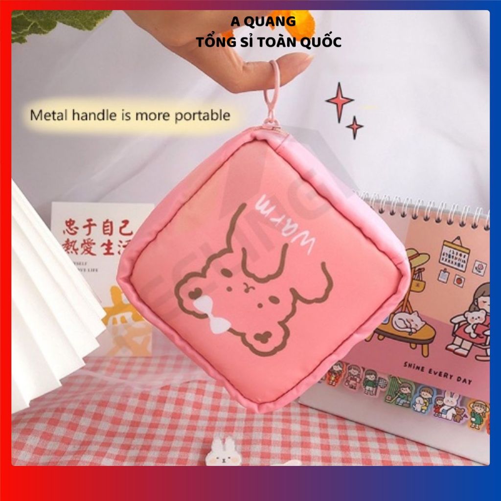 (COMBO 3) TÚI ĐỰNG BĂNG VỆ SINH DU LỊCH CAO CẤP - Chống nước, đựng mỹ phẩm, son môi, phụ kiện tiện lợi