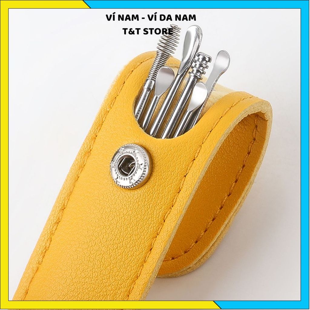 (COMBO 5) BỘ LẤY RÁY TAI INOX 6 CHI TIẾT - Chất liệu thép bền đẹp, dễ vệ sinh, tiện mang theo