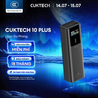 CUKTECH 10 PLUS Sạc Di Động 2C1A | Sạc Nhanh 120W Max | Dung Lượng 15.000mAh | Bảo Hành 18 Tháng PB150P