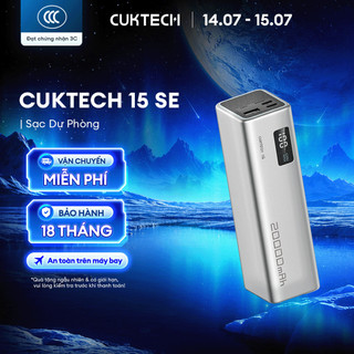 CUKTECH 15 SE Sạc Di Động 2C1A | Công Suất 100W Max | Dung Lượng 20.000mAh | Bảo Hành 18 Tháng PB200