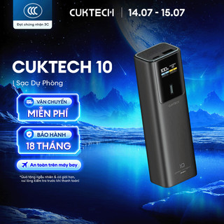 CUKTECH 10 Sạc Di Động 1C1A | Công Suất 150W Max | Dung Lượng 10.000mAh | Bảo Hành 18 Tháng PB100P