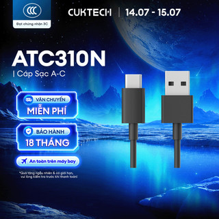 Cáp Sạc CUKTECH USB-A Sang Type-C 60W 1m | Bảo Hành 18 Tháng ATC310N