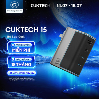 Củ Sạc GaN CUKTECH 15 3C1A | Công Suất 140W | Hỗ Trợ Sạc Nhanh | Bảo Hành 18 Tháng AD1404U