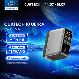 Củ Sạc GaN CUKTECH 10 ULTRA 3C1A | Công Suất 120W | Hỗ Trợ Sạc Nhanh | Bảo Hành 18 Tháng AD1204U