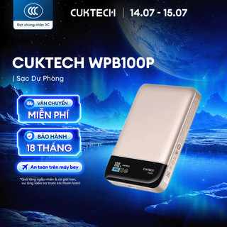 Sạc dự phòng không dây Cuktech 10 Air Super Magnetic Power Card 10000mAh 55W – WPB100P | Bảo hành 18 tháng