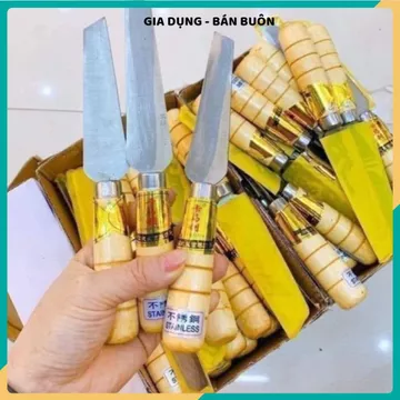 (COMBO 5) DAO GỌT CÁN GỖ DAO LÀM BẾP NỘI ĐỊA TRUNG THÉP KHÔNG GỈ CAO CẤP - Dao Gọt Hoa Quả Sắc Bén, Dao Nhà Bếp Đa Năng