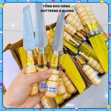 (COMBO 5) DAO GỌT CÁN GỖ DAO LÀM BẾP NỘI ĐỊA TRUNG THÉP KHÔNG GỈ CAO CẤP - Dao Gọt Hoa Quả Sắc Bén, Dao Nhà Bếp Đa Năng