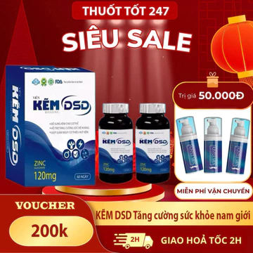 DSDPHARMA Kẽm DSD 30 Ngày 60 Ngày bổ sung kẽm - Viên uống DSD bổ sung Kẽm Biozinc THUÔCTOT247