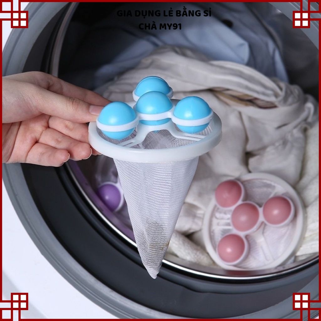 (COMBO 5) BÓNG LỌC XƠ VẢI MÁY GIẶT ĐA NĂNG - Hỗ trợ lọc cặn bẩn, tóc rụng, sử dụng tiện lợi