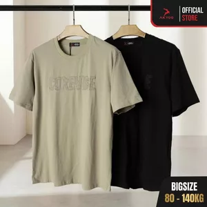 Áo Thun Nam Bigsize 80-140kg AKYOO Cao Cấp, Chất Liệu Cotton Co Giãn, Thoáng Mát - AT THEU DEN - GHI