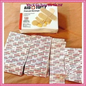 (COMBO 2) HỘP 100 BĂNG DÁN CÁ NHÂN, Băng Gạc Y Tế Dán Vết Thương, Miếng Dán Sơ Cứu Ngoài Da, Chống Bụi Bẩn, Dễ Sử Dụng