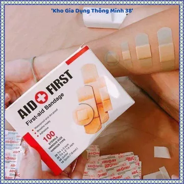 (COMBO 2) HỘP 100 MIẾNG BĂNG GẠC Y TẾ, Miếng Dán Cá Nhân Chống Thấm, Băng Dán Vết Thương Ngoài Da, Dụng Cụ Y Tế Gia Đình
