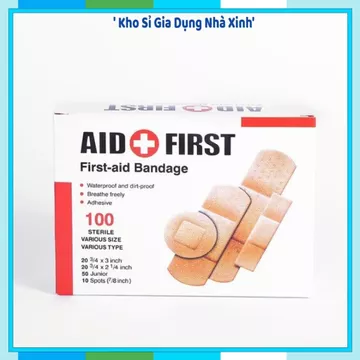 (COMBO 2) HỘP 100 MIẾNG BĂNG GẠC Y TẾ, Miếng Dán Cá Nhân Chống Thấm, Băng Dán Vết Thương Ngoài Da, Dụng Cụ Y Tế Gia Đình