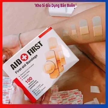 (COMBO 2) HỘP 100 MIẾNG BĂNG GẠC Y TẾ, Miếng Dán Cá Nhân Chống Thấm, Băng Dán Vết Thương Ngoài Da, Dụng Cụ Y Tế Gia Đình