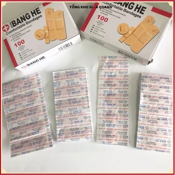 BĂNG GẠC Y TẾ DÁN VẾT THƯƠNG, HỘP 100 MIẾNG DÁN CÁ NHÂN TIỆN DỤNG, Phù Hợp Gia Đình Văn Phòng Và Tủ Thuốc