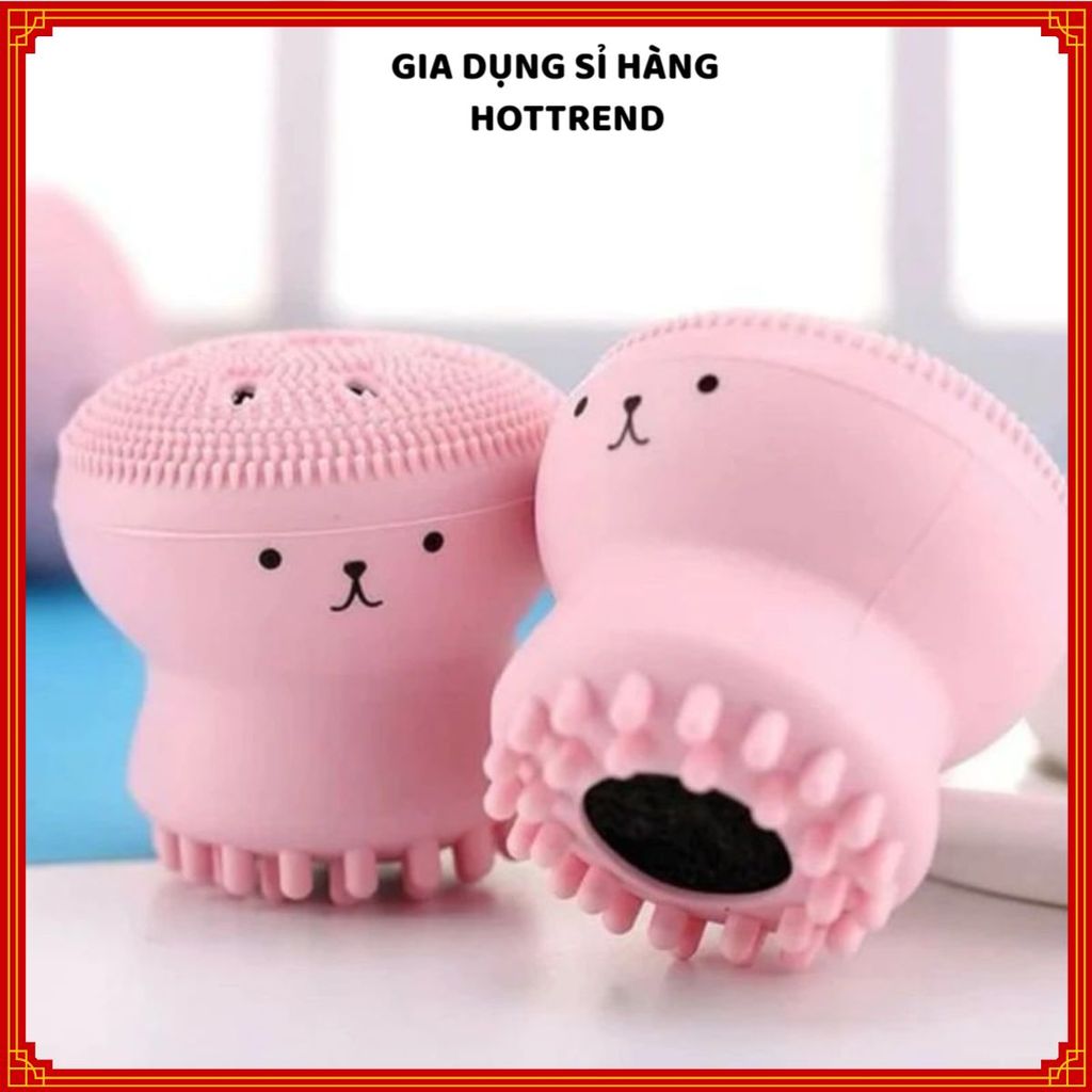 (COMBO 5) CỌ RỬA MẶT SILICON MỀM HÌNH CHÚ BẠCH TUỘC ĐÁNG YÊU - Dụng Cụ Rửa Mặt, Massage Tẩy Tế Bào Chết