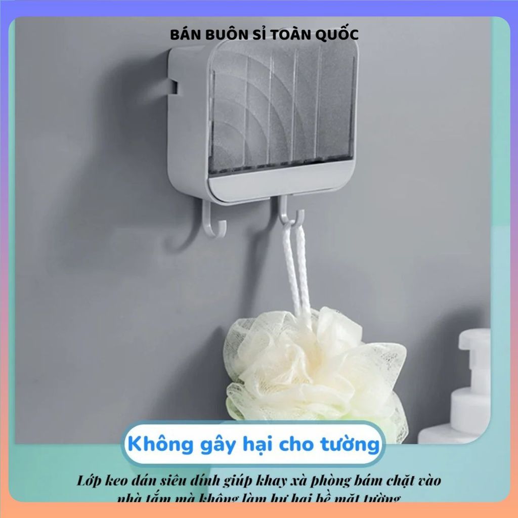 HỘP ĐỰNG XÀ PHÒNG DÁN TƯỜNG 3IN1 CAO CẤP - Giá Để Xà Phòng, Khay Điện Thoại Chống Nước