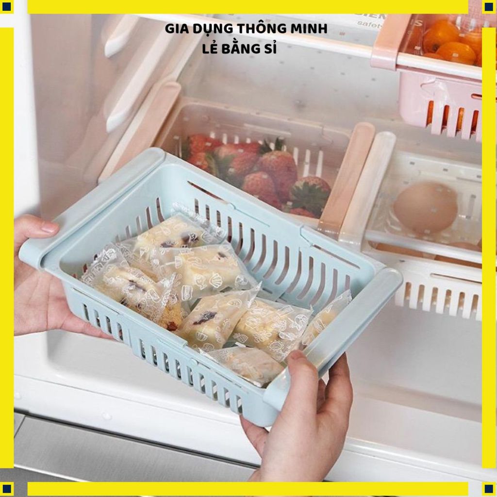 (COMBO 5) KHAY TỦ LẠNH NHỰA CO DÃN DẠNG KẸP ĐỰNG RAU CỦ TRÁI CÂY - Khay Đựng Thực Phẩm, Phụ Kiện Tủ Lạnh