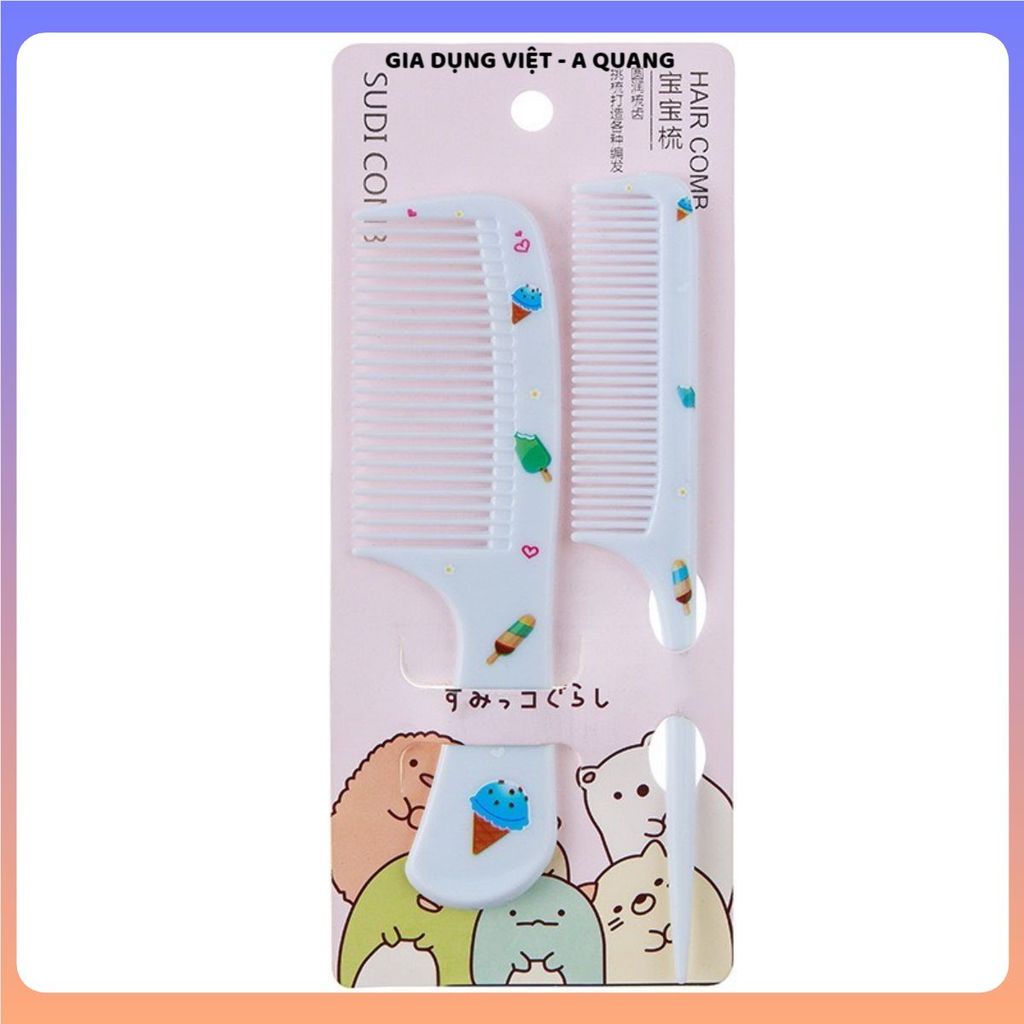 LƯỢC TẠO KIỂU MINI GỠ RỐI TÓC HOẠT HÌNH SIÊU BỀN ĐẸP XINH, MÓC KHÓA LƯỢC CHẢI TÓC CẦM TAY DỄ THƯƠNG CHO BẠN GÁI, Bộ Lược