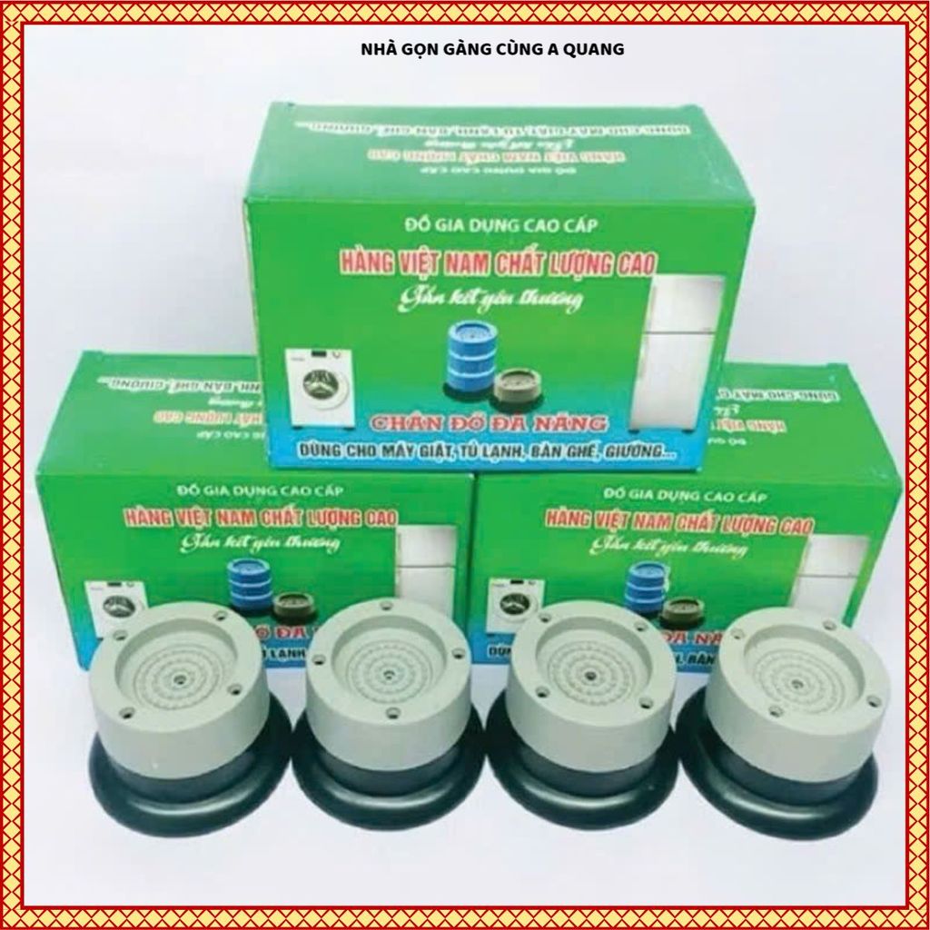 COMBO 4 CHÂN ĐẾ ĐỠ MÁY GIẶT TỦ LẠNH CHỐNG RUNG, CHỐNG ỒN HIỆU QUẢ, KÊ CAO THIẾT BỊ, Bộ Chân Đế Đa Năng Chịu Lực Cao Cho