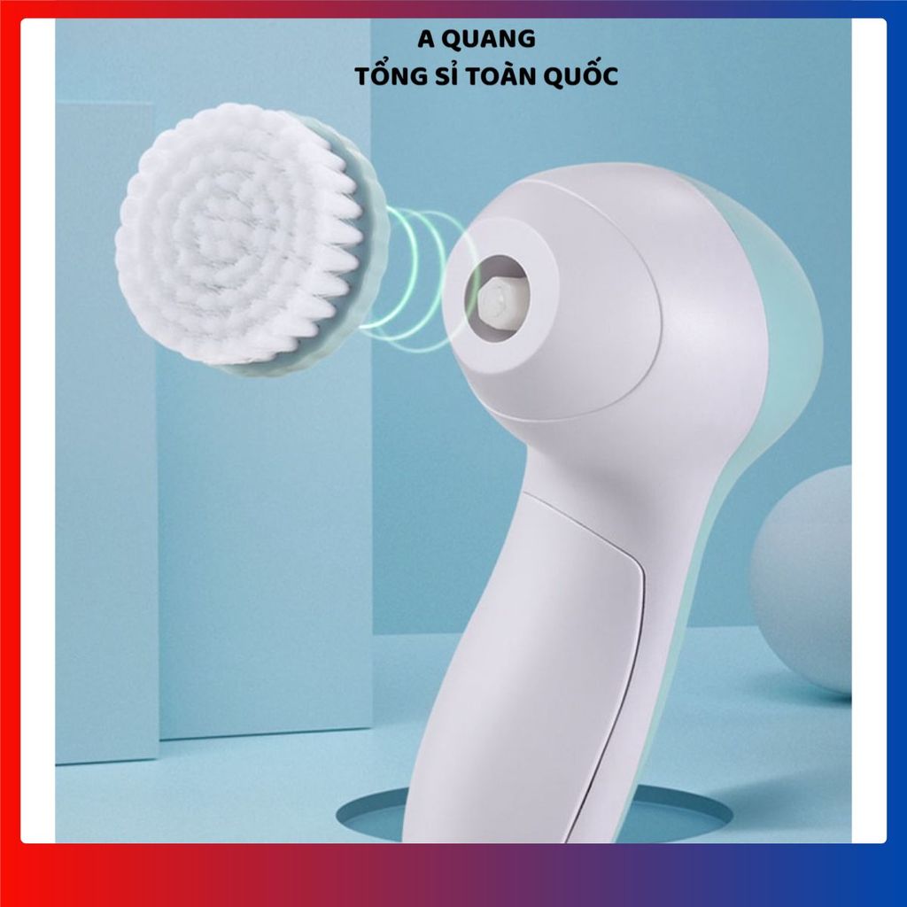 MÁY RỬA MẶT MASSAGE 5IN1 LÀM SẠCH SÂU LỖ CHÂN LÔNG - Máy Chăm Sóc Da, Mát Xa Da Mặt