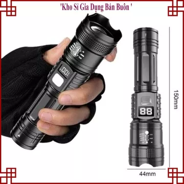 ĐÈN PIN CHIẾU XA SIÊU SÁNG, Đèn Pin LED Sạc USB, Đèn Pin Phóng To Thu Nhỏ, Đèn Pin Cắm Trại, Đèn Pin Du Lịch,