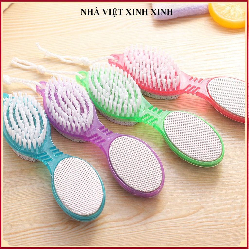 BÀN CHẢI CHÀ GÓT CHÂN 4 MẶT, DỤNG CỤ TẨY DA CHẾT ĐA NĂNG, Massage Thư Giãn, Chăm Sóc Chân Tại Nhà