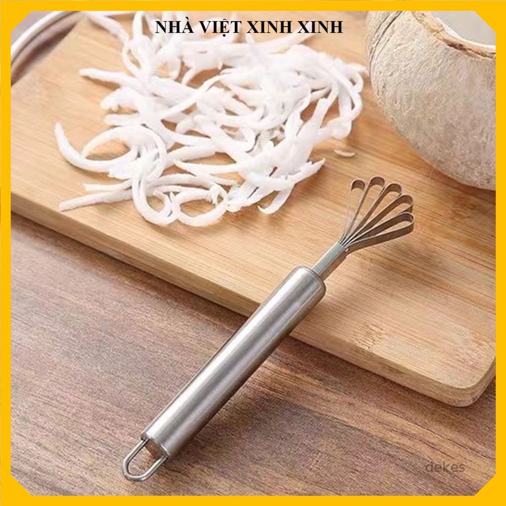 MÁY NẠO CƠM DỪA INOX 304, DỤNG CỤ NẠO DỪA SỢI TIỆN ÍCH, Bào Phô Mai Rau Củ Nhanh Chóng, Dễ Sử Dụng