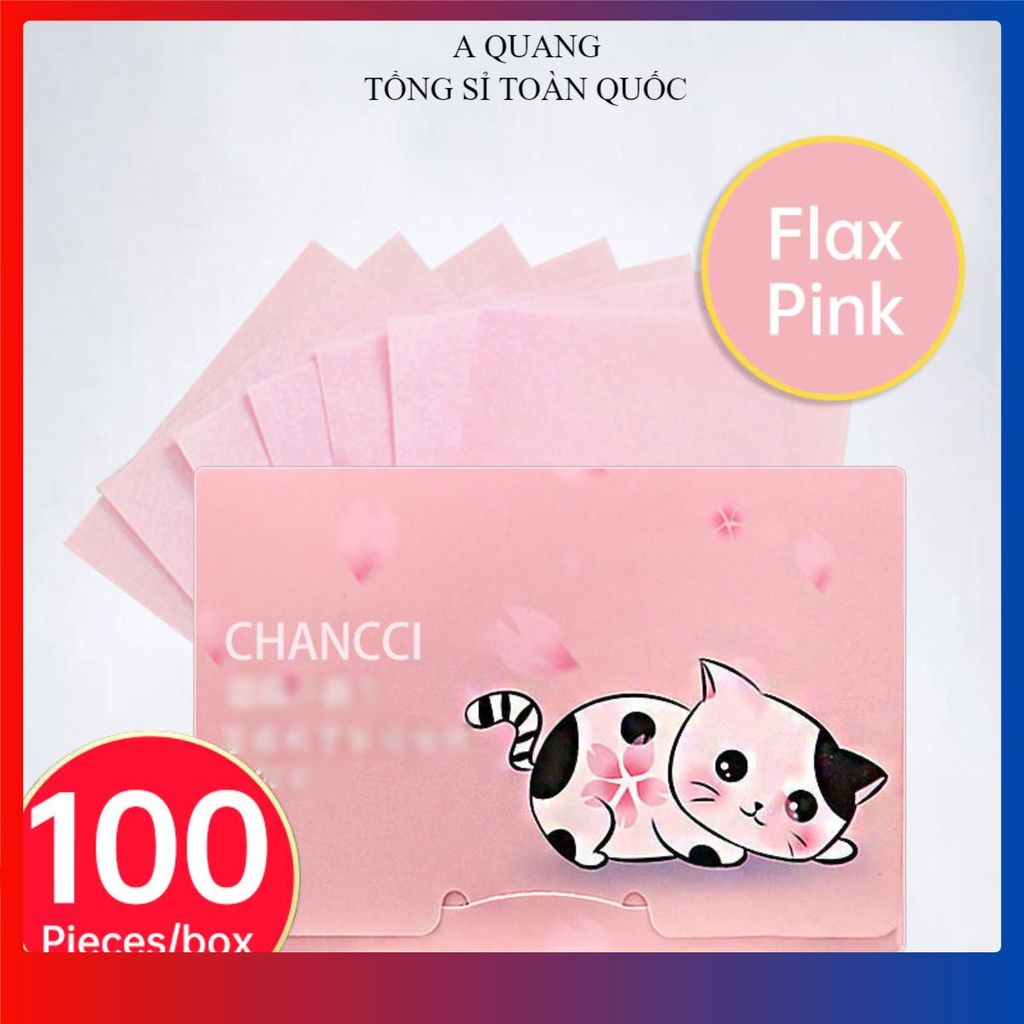 (COMBO 5) HỘP 100 TỜ GIẤY THẤM DẦU DA MẶT CAO CẤP - Giấy Kiềm Dầu, Làm Sạch Da Tiện Lợi