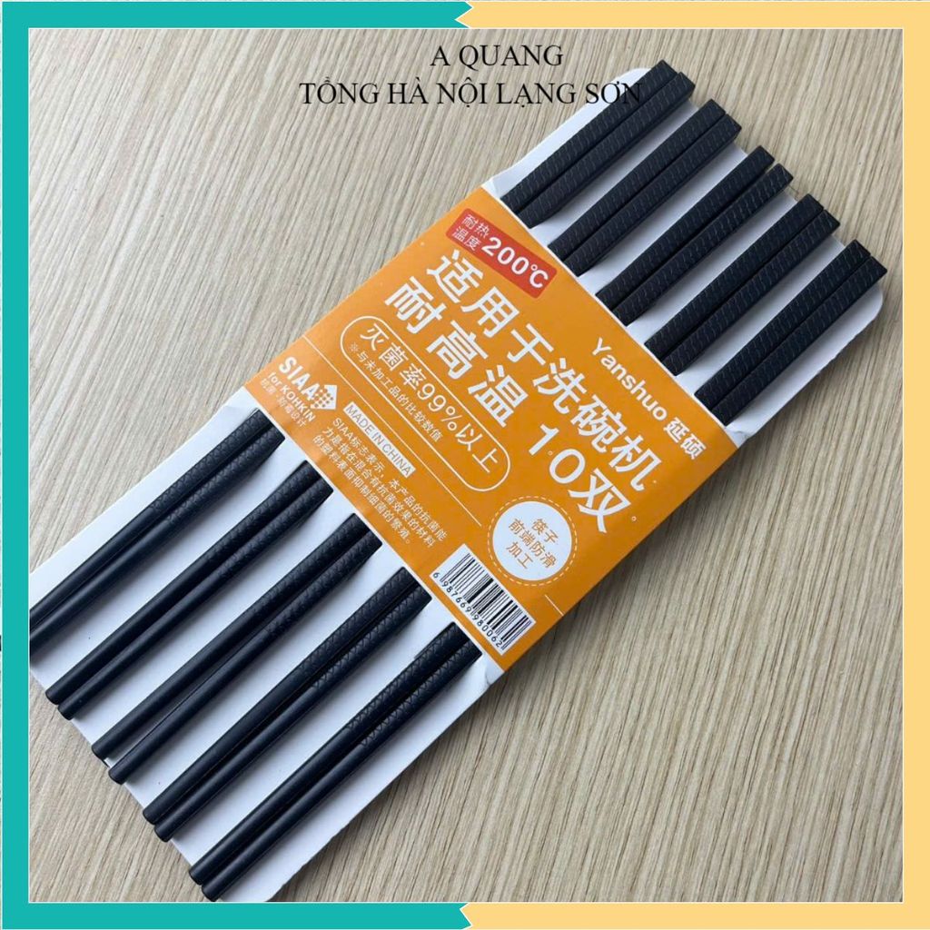 (COMBO 5) VỈ ĐŨA KHÁNG KHUẨN NHẬT BẢN SỢI THỦY TINH SHIKISAI CAO CẤP - Đũa Chống Trơn, Bền Đẹp Cho Gia Đình