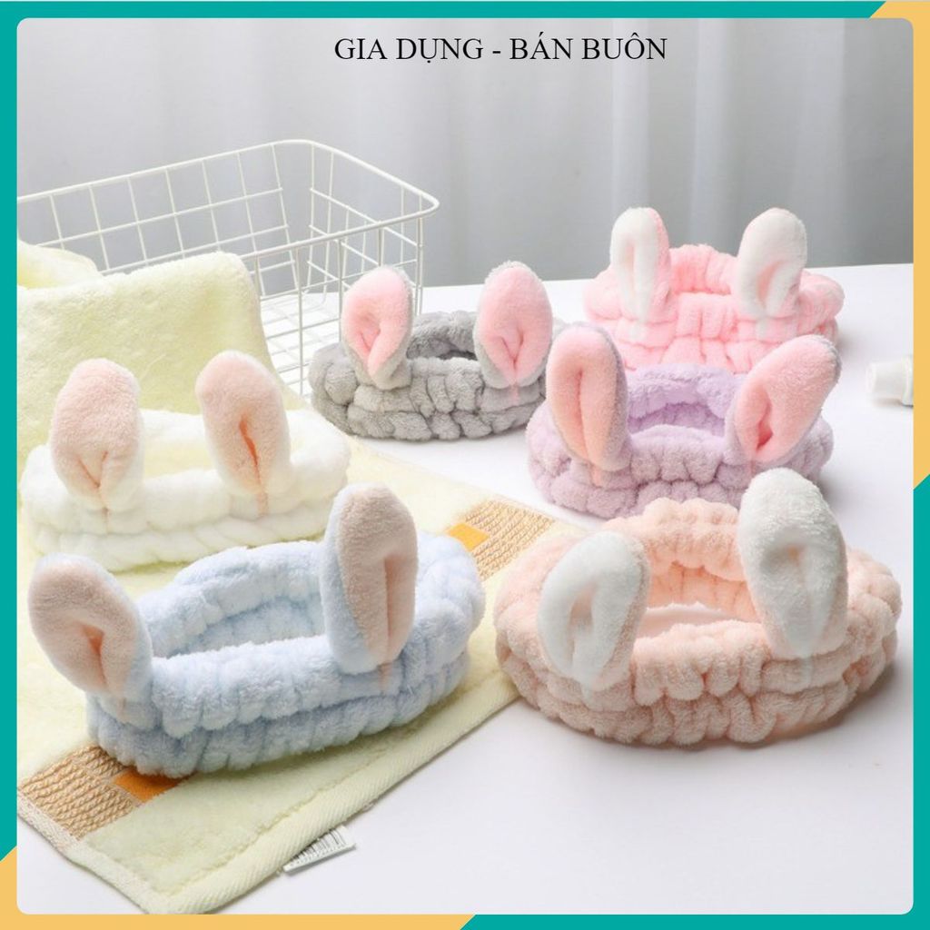 (COMBO 3) BĂNG ĐÔ TAI THỎ MỀM MẠI CHỐNG TRƯỢT CAO CẤP - Cài Tóc Rửa Mặt, Trang Điểm