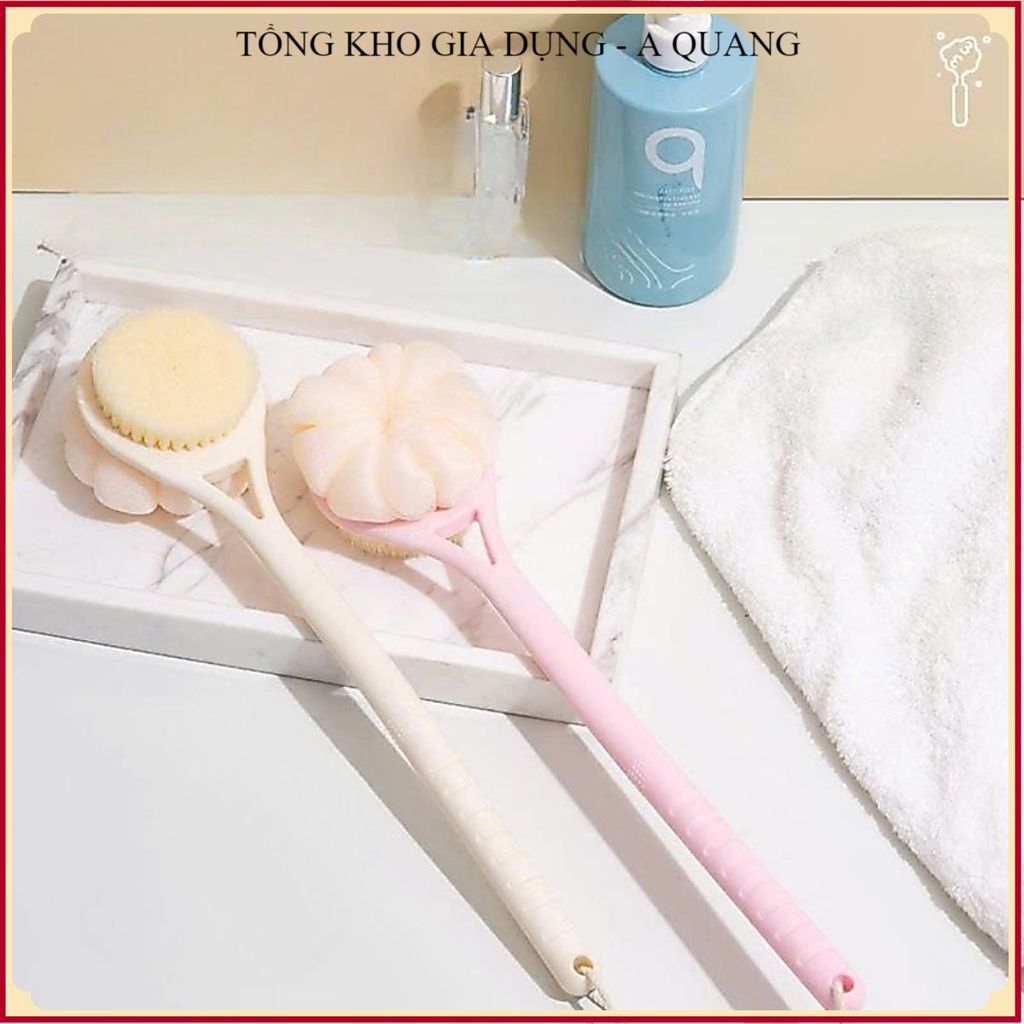 BÀN CHẢI CHÀ LƯNG DÀI TAY CẦM, CÂY CỌ LƯNG TẨY DA CHẾT, Hỗ Trợ Massage Thư Giãn Khi Tắm
