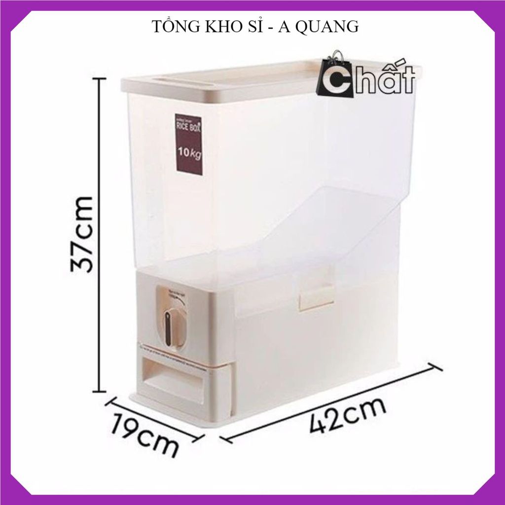 THÙNG ĐỰNG GẠO THÔNG MINH 10KG, HỘP ĐỰNG GẠO KÍN, THÙNG GẠO CÓ NẮP, Bảo Quản Gạo Sạch Khô Ráo
