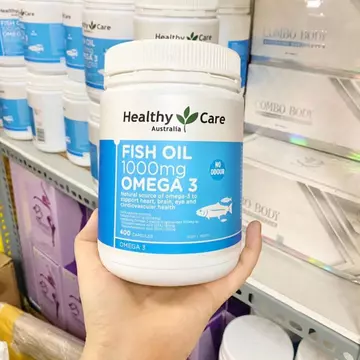 (date T9/2028) Dầu cá Healthy Care Fish Oil 1000mg Omega 3, Bí quyết duy trì sức khỏe tim mạch và não bộ, lọ 400 viên