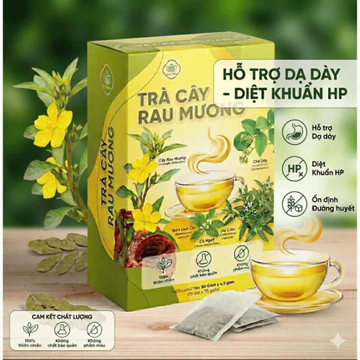 Trà Cây Rau Mương Hộp 30 Gói Chính Hãng Cao Cấp - Trà Mộc Tâm tốt cho dạ dày hệ tiêu hóa hết HP ợ hơi ợ chua trào ngược