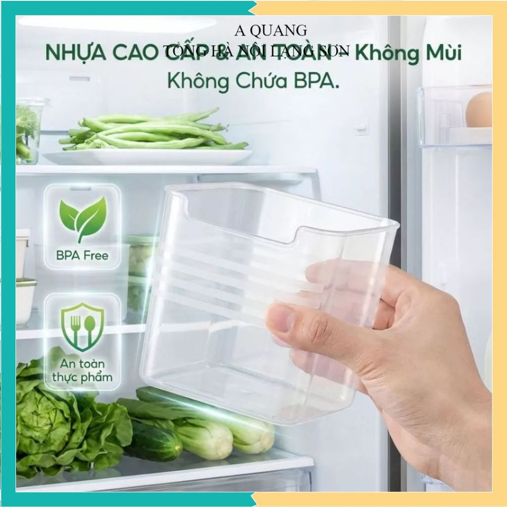 (COMBO 10) HỘP ĐỰNG THỰC PHẨM CHO CÁNH CỬA TỦ LẠNH - Khay Bảo Quản Thực Phẩm, Tiết Kiệm Diện Tích