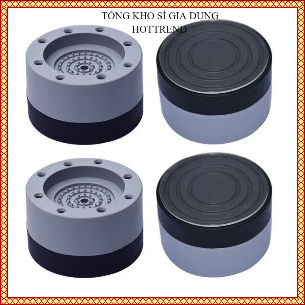 BỘ CHÂN KÊ 4 MIẾNG CHỐNG RUNG GIẢM ỒN CAO CẤP - Kê Máy Giặt, Tủ Lạnh, Bếp Gas