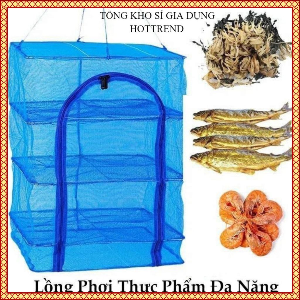 LỒNG PHƠI THỰC PHẨM ĐA NĂNG 35X35CM - Lồng Lưới Phơi Hoa Quả, Chống Bụi