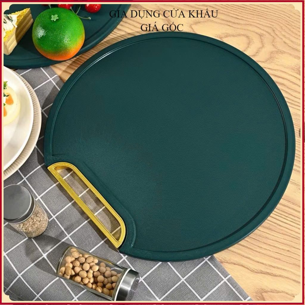 (COMBO 2) THỚT XANH XOAY 360 ĐỘ CHỐNG NƯỚC KHÁNG KHUẨN 32CM - Thớt Cắt Thực Phẩm Cao Cấp, Dễ Vệ Sinh