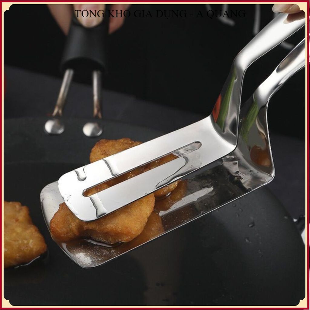 DỤNG CỤ GẮP ĐỒ NÓNG, KẸP GẮP NHÀ BẾP INOX 304, CHẮC CHẮN BỀN BỈ, Kẹp Thực Phẩm Đa Năng