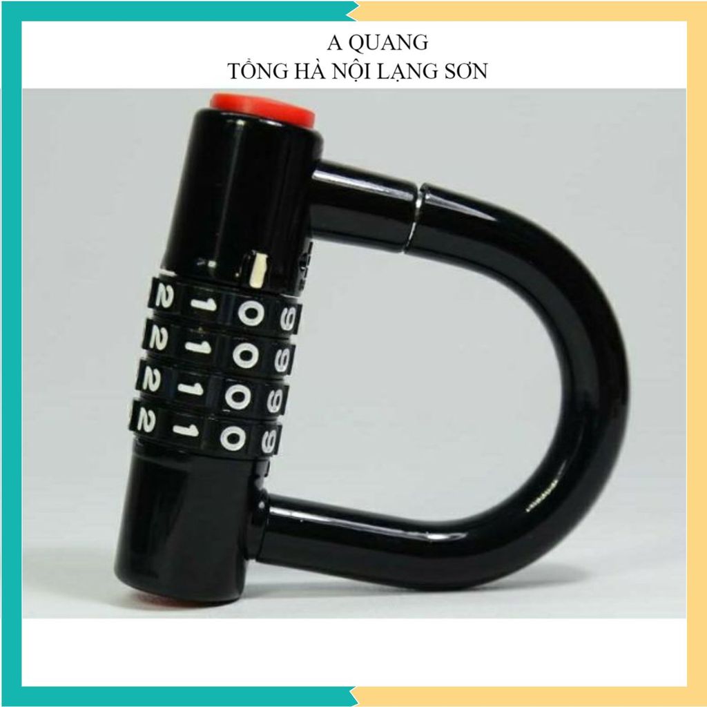 Ổ KHÓA CHỮ U MẬT KHẨU 4 SỐ CAO CẤP - Khóa Xe Đạp, Cửa Tủ, Vali Đa Năng