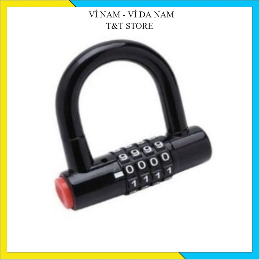 Ổ KHÓA CHỮ U 4 SỐ CAO CẤP CHỐNG TRỘM - Đổi Mật Khẩu Dễ Dàng, Bảo Mật Cao