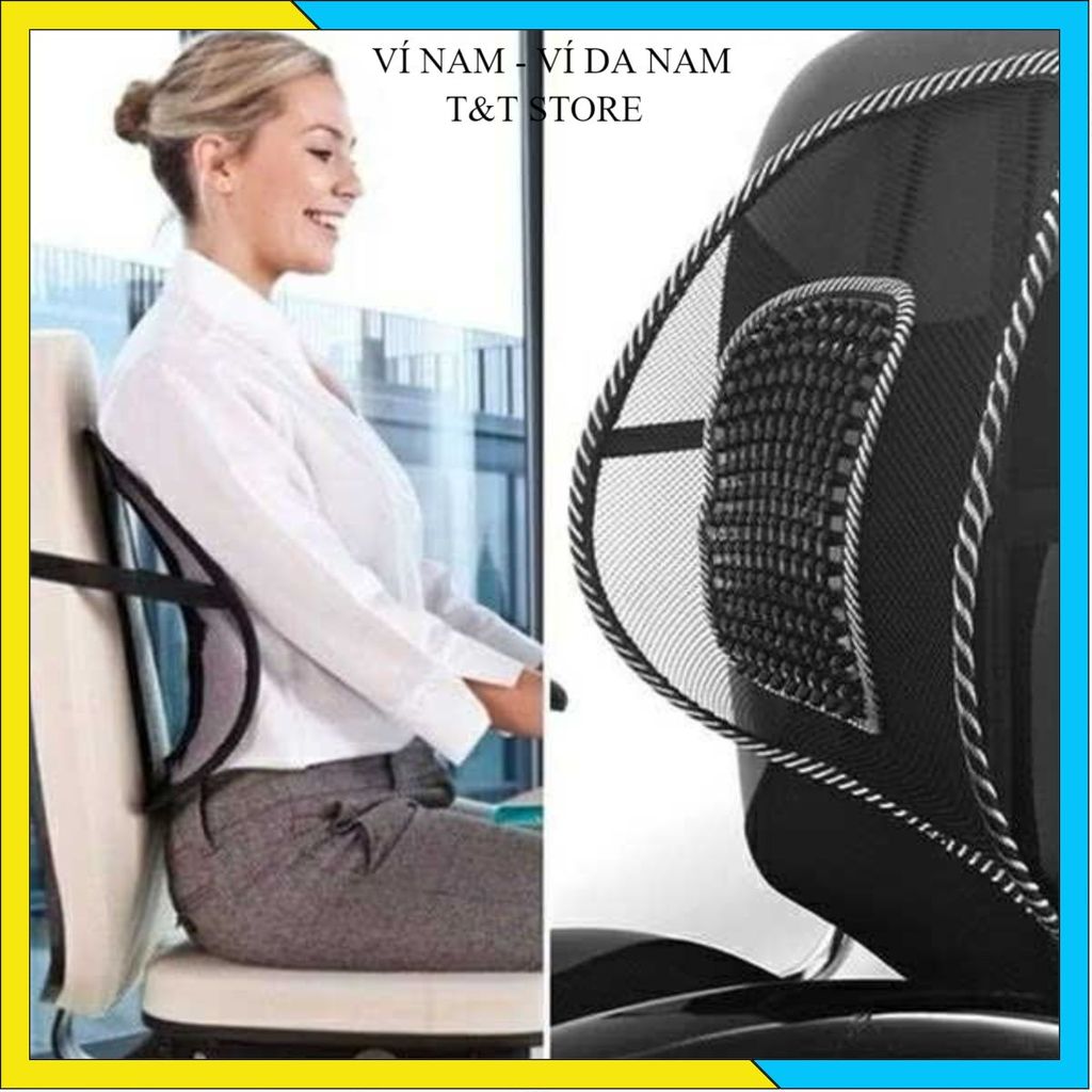 TẤM LƯỚI TỰA LƯNG GHẾ VĂN PHÒNG CAO CẤP - Đệm Lưng Ô Tô, Hỗ Trợ Cột Sống Giảm Mỏi