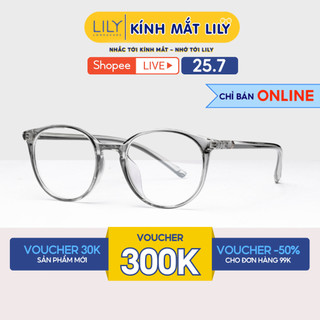 Gọng kính tròn chất liệu nhựa dẻo phụ kiện thời trang nữ Lilyeyewear 22303 nhiều màu