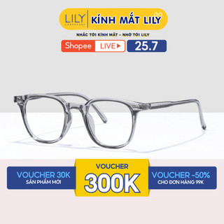 Gọng kính mắt vuông nam nữ LILYEYEWEAR chất liệu nhựa cứng cáp kiểu dáng dễ đeo màu sắc thời trang 3589