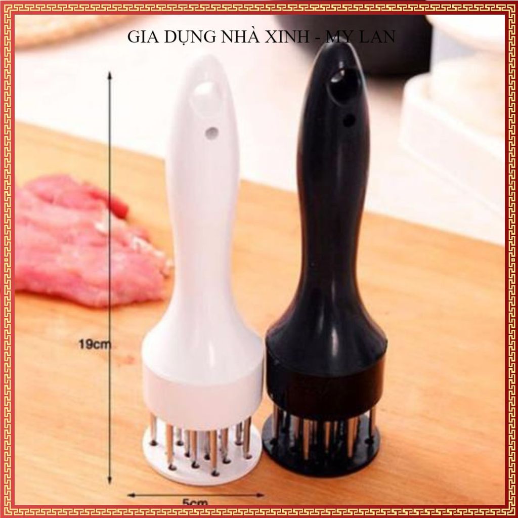 CÂY CHÂM THỊT INOX CAO CẤP, DỤNG CỤ XĂM BÌ HEO QUAY, Làm Mềm Thịt Nhanh Chóng, Tiện Lợi Nhà Bếp