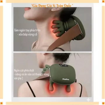 MÁY MASSAGE VAI CỔ ĐA NĂNG, Máy Massage Cổ Gáy, Massage Lưng, Sưởi Ấm Thư Giãn, Hỗ Trợ Giảm Mỏi Vai Cổ, Dùng Tại Nhà